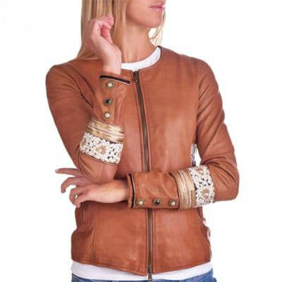 luxury brands of leather jackets for women